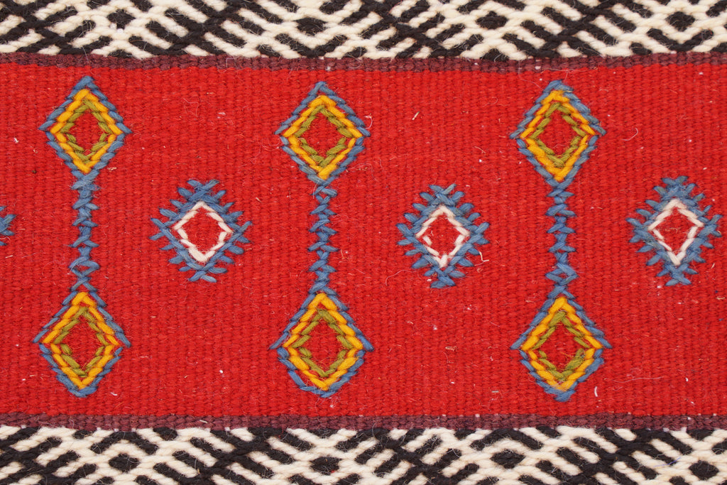 AKHNIF THREE TECHNIQUE RUG - FLAT WEAVE BERBER WOOL RUG