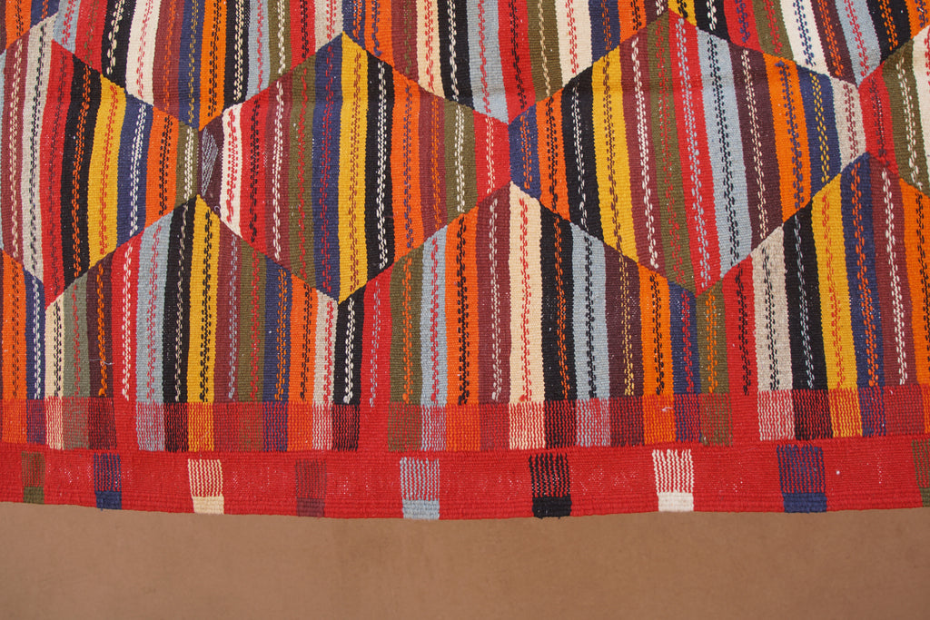 MOROCCAN BERBER PICASO HANDMADE FLATWEAVE RUG