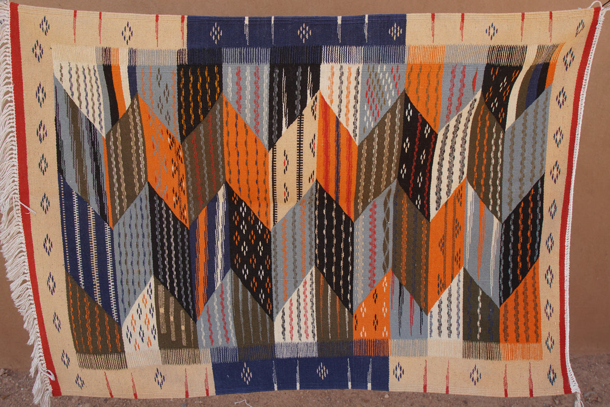 MOSAIC TAZNAKHT RUG - BERBER PICASO MOROCCAN WOOL CARPET