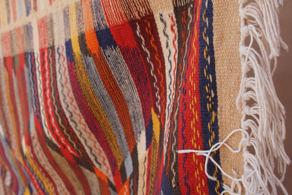 BERBER PICASO TAZNAKHT RUG - HANDWOVEN MOROCCAN FLAT WEAVE CARPET
