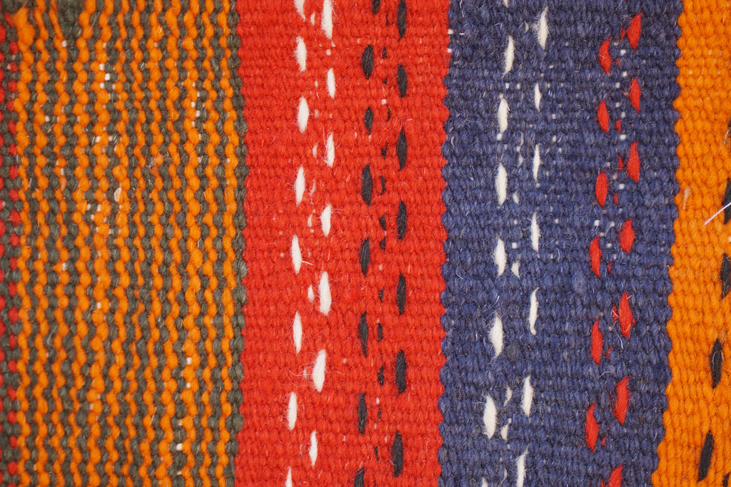 HANDMADE MOROCCAN BERBER PICASO FLATWEAVE RUG