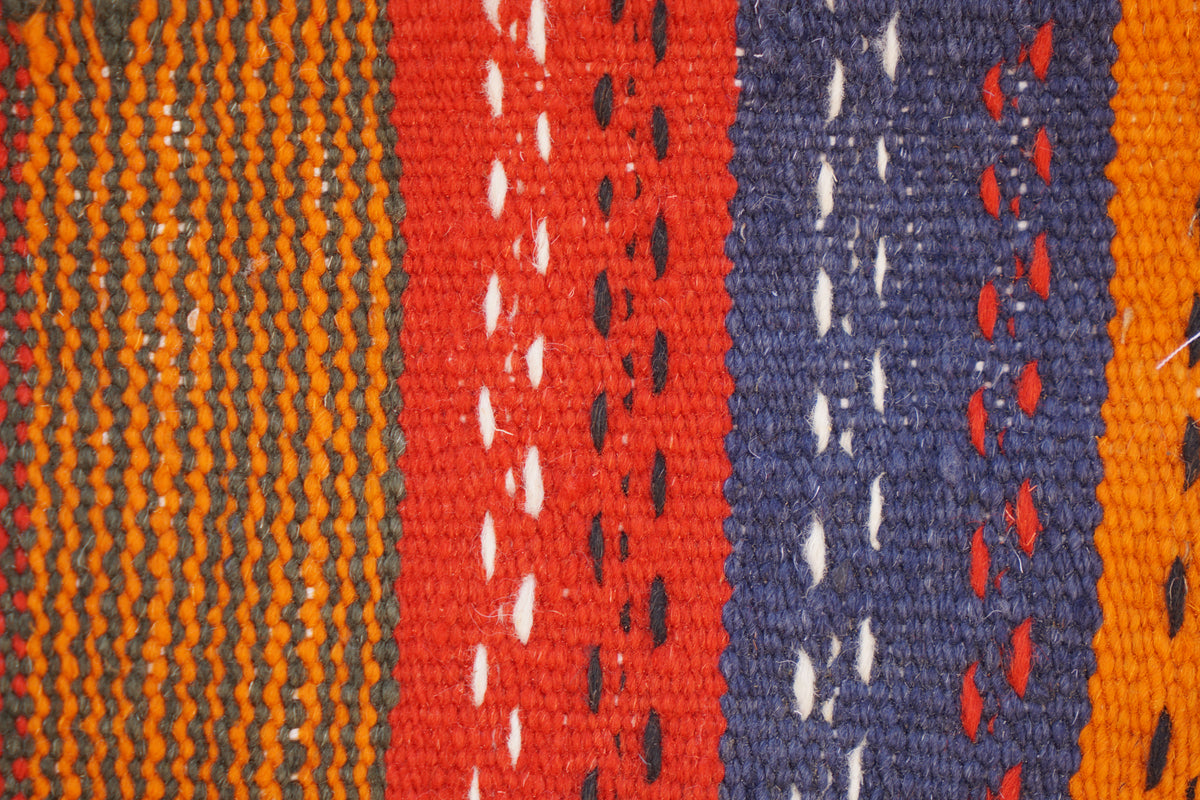 HANDMADE MOROCCAN BERBER PICASO FLATWEAVE RUG