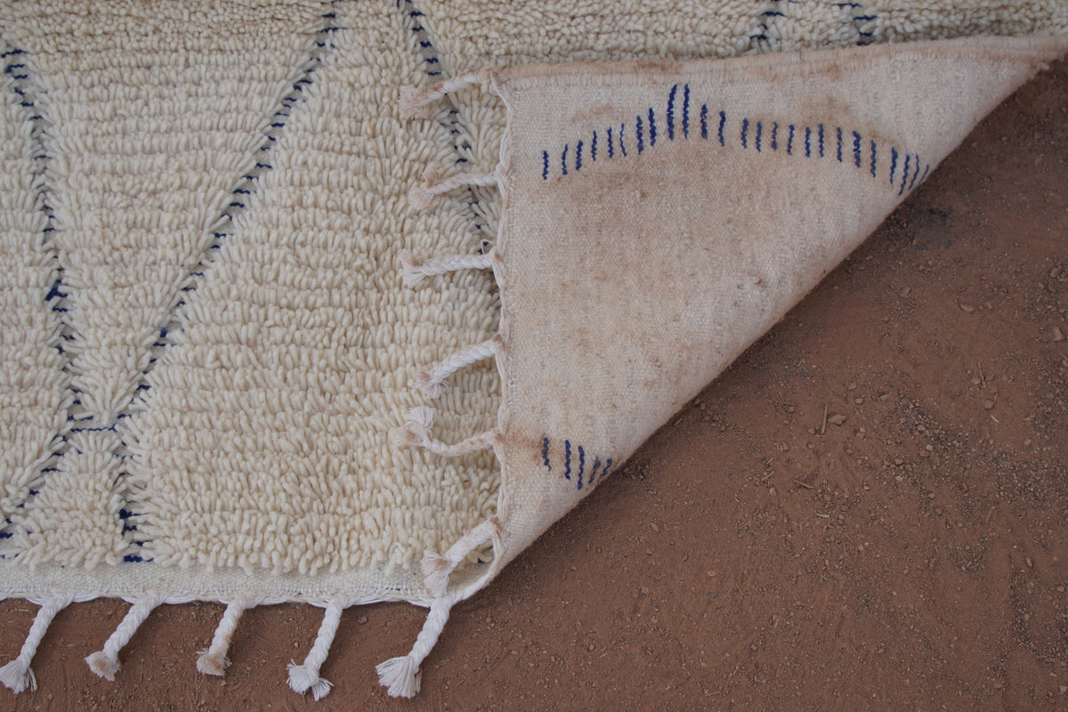 BENI OURAIN RUG - MOROCCAN DIAMOND PATTERN WOOL BERBER CARPET