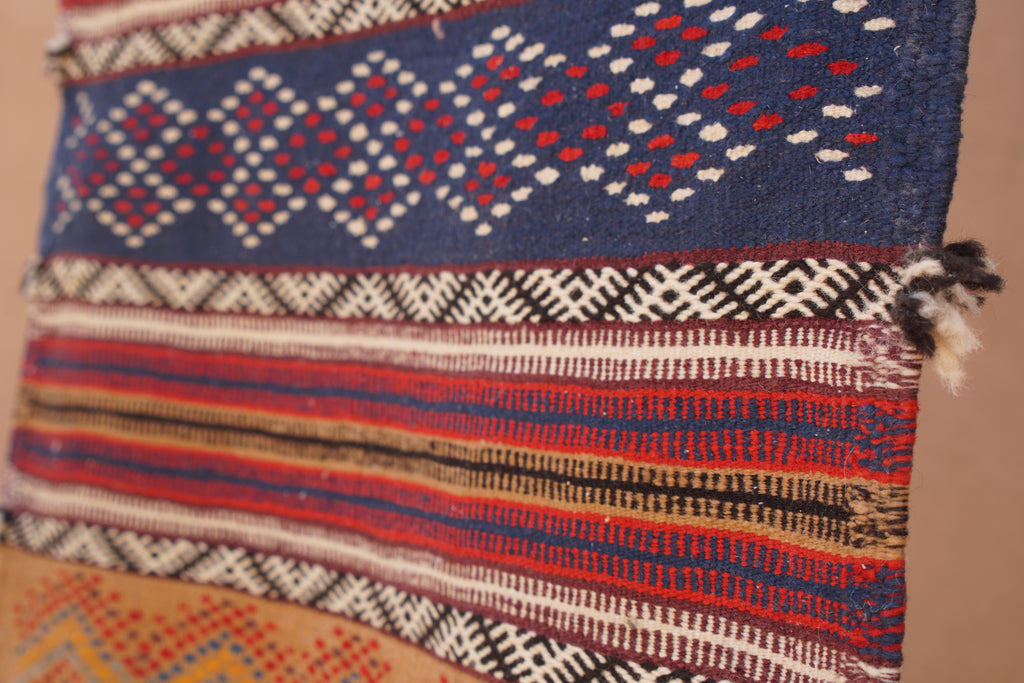 AKHNIF THREE TECHNIQUE RUG - FLAT WEAVE BERBER WOOL RUG