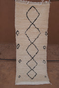 BENI OURAIN RUNNER RUG- HANDWOVEN MOROCCAN WOOL BERBER CARPET