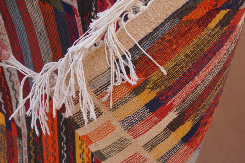 BERBER PICASO TAZNAKHT RUG - HANDWOVEN MOROCCAN FLAT WEAVE CARPET