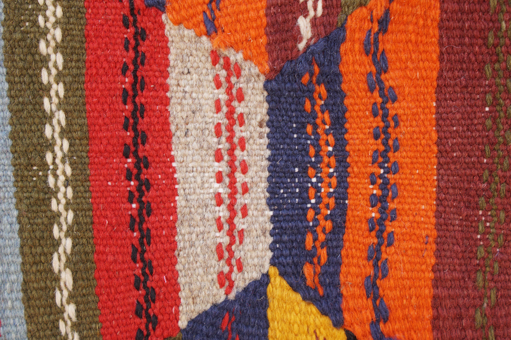 MOROCCAN BERBER PICASO HANDMADE FLATWEAVE RUG