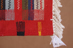 MOROCCAN BERBER PICASO HANDMADE FLATWEAVE RUG
