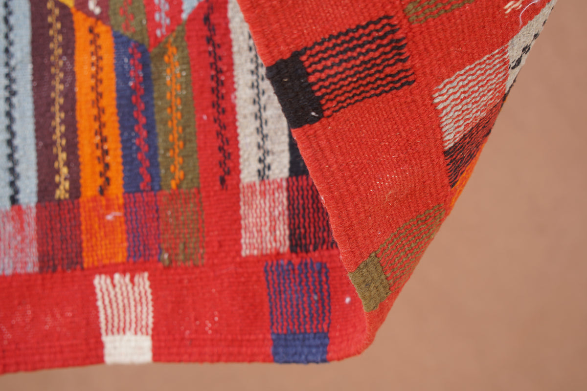 MOROCCAN BERBER PICASO HANDMADE FLATWEAVE RUG