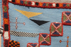 AKHNIF TAZNAKHT LIGHT MAJORELLE BLUE COLOR - INDIGO AKHNIF MOROCCAN RUG