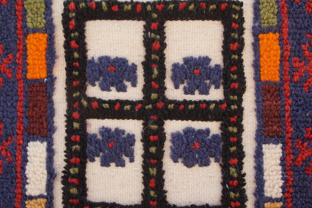 MOSAIC BERBER PICASSO RUG- HANDWOVEN TAZNAKHT WOOL CARPET