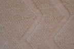 BENI OURAIN MOROCCAN RUG - MINIMAL DIAMOND BEIGE WOOL RUG