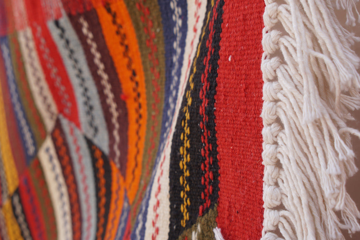 MOROCCAN BERBER PICASO HANDMADE FLATWEAVE RUG