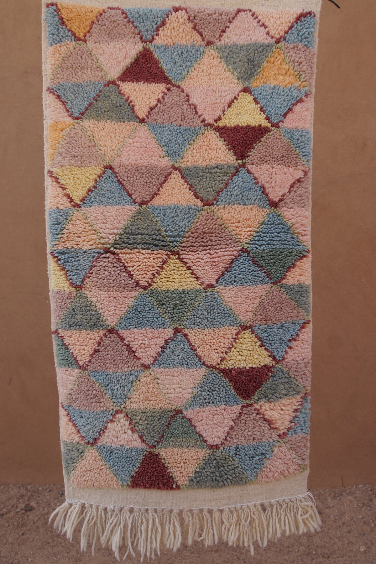 CONTEMPORARY BENI OURAIN RUG- HANDWOVEN MODERN BERBER WOOL RUG
