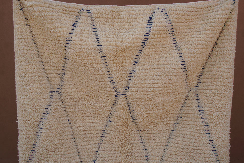 BENI OURAIN RUG - MOROCCAN DIAMOND PATTERN WOOL BERBER CARPET