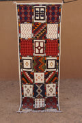 MOSAIC BERBER PICASSO RUG- HANDWOVEN TAZNAKHT WOOL CARPET