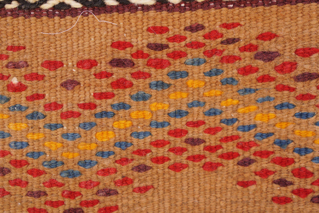 AKHNIF THREE TECHNIQUE RUG - FLAT WEAVE BERBER WOOL RUG