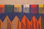 MOROCCAN  PICASO  BERBER RUG - HANDMADE  FLATWEAVE KILIM