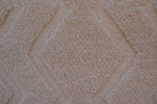 BENI OURAIN MOROCCAN RUG - MINIMAL DIAMOND BEIGE WOOL RUG