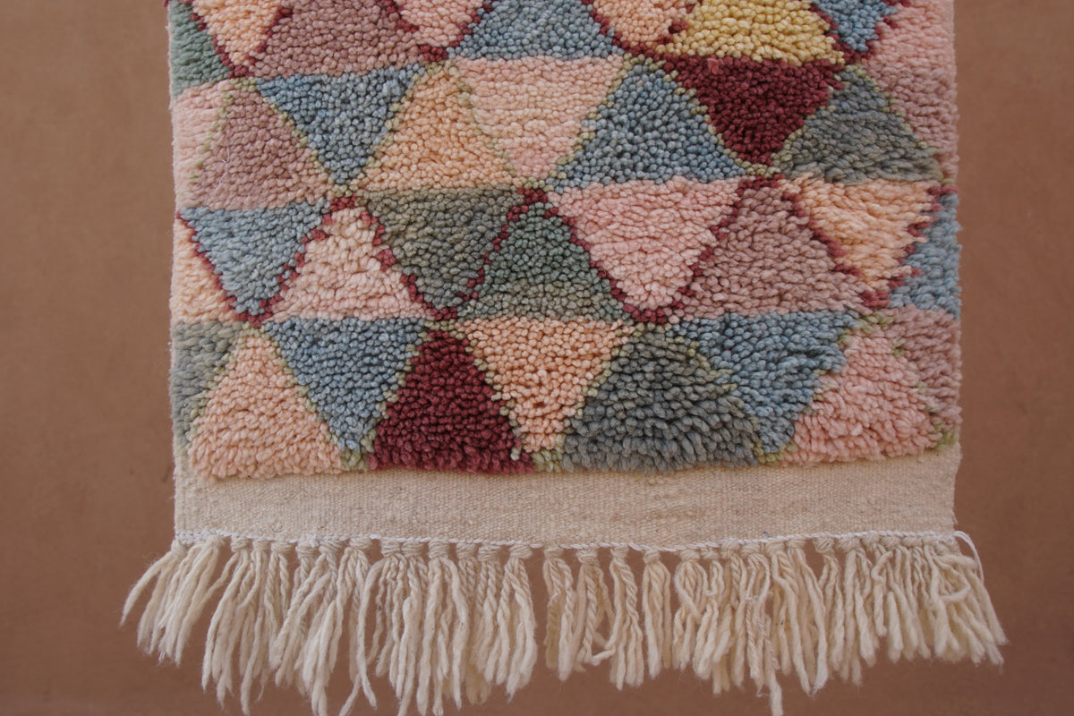 CONTEMPORARY BENI OURAIN RUG- HANDWOVEN MODERN BERBER WOOL RUG