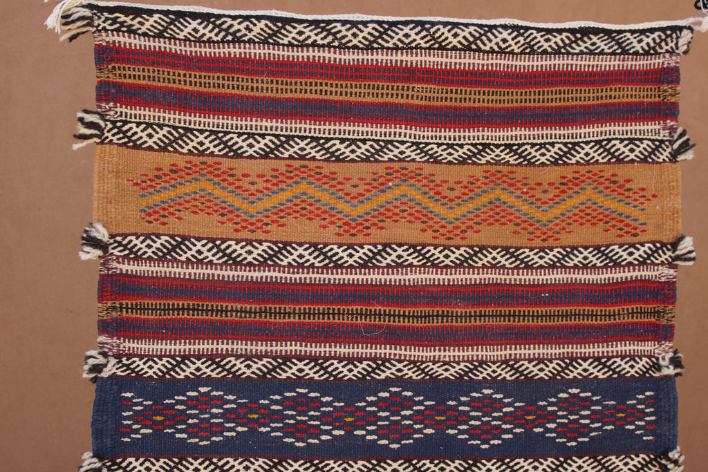 AKHNIF THREE TECHNIQUE RUG - FLAT WEAVE BERBER WOOL RUG