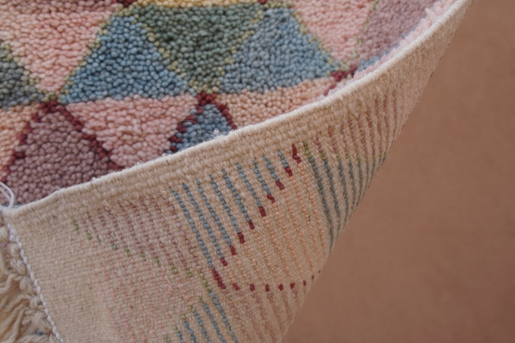 CONTEMPORARY BENI OURAIN RUG- HANDWOVEN MODERN BERBER WOOL RUG