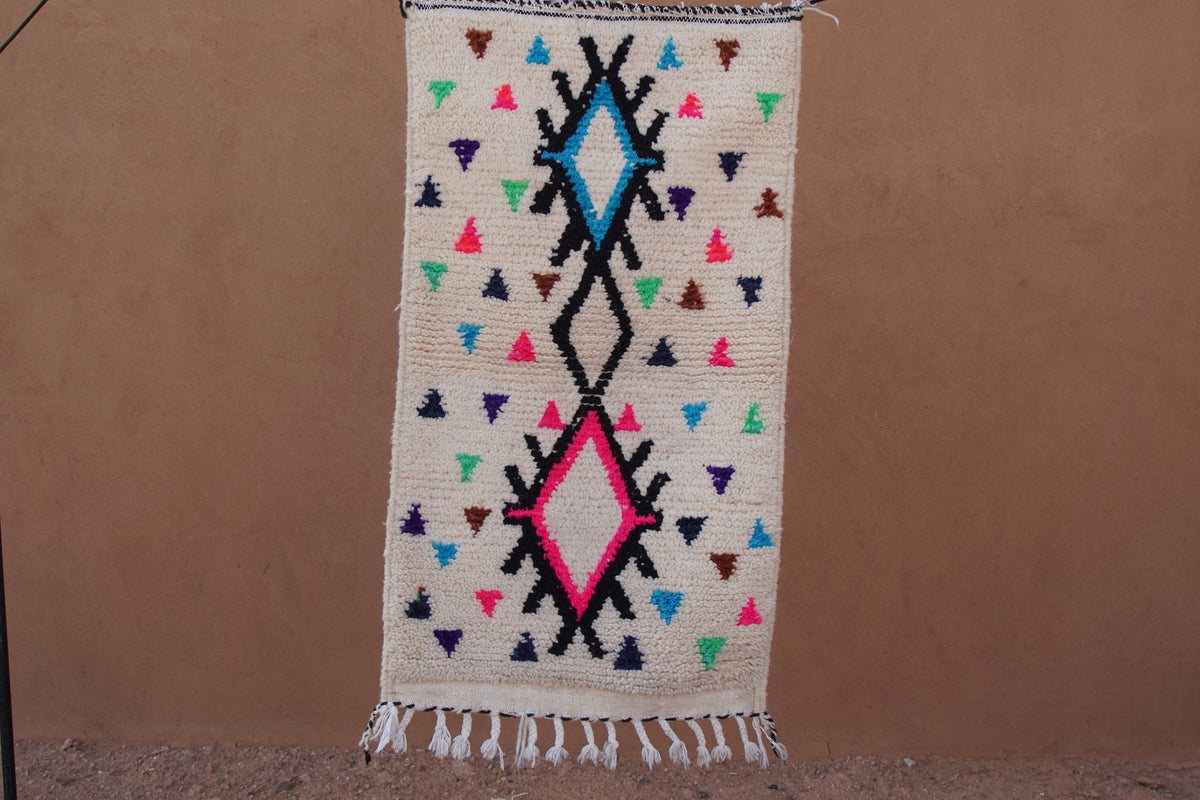 CONTEMPORARY BENI OURAIN RUG- MOROCCAN WOOL BERBER CARPET