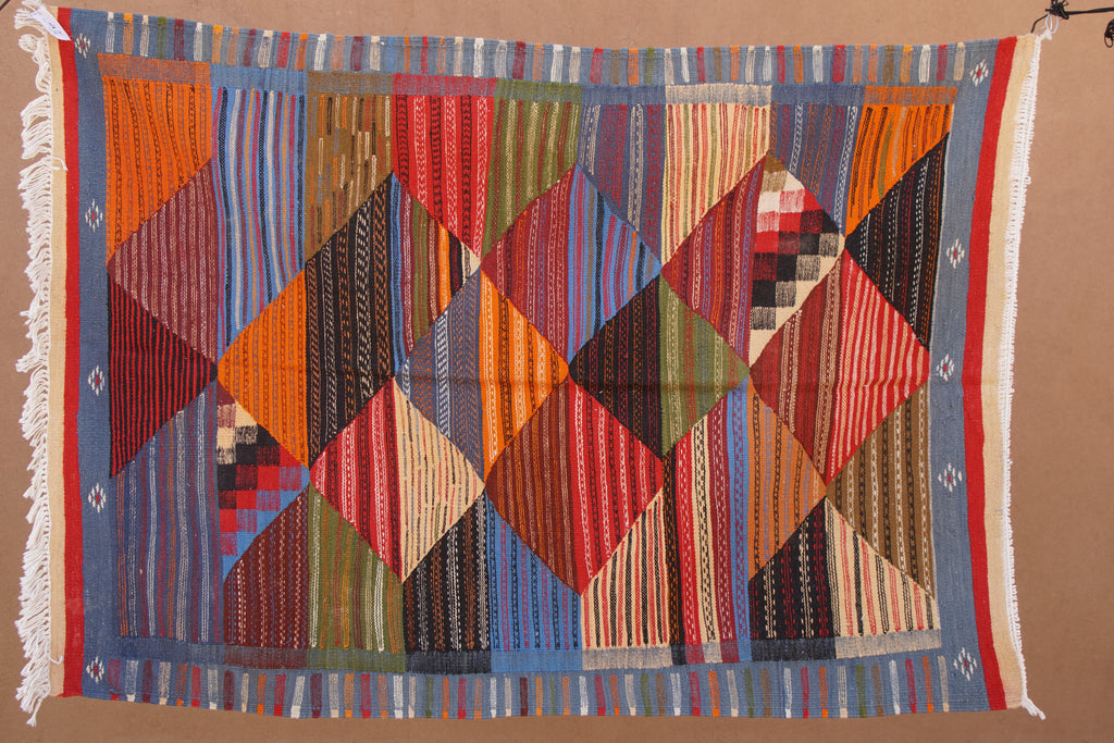 HANDMADE MOROCCAN PICASO RUNNER RUG