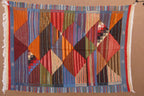HANDMADE MOROCCAN PICASO RUNNER RUG