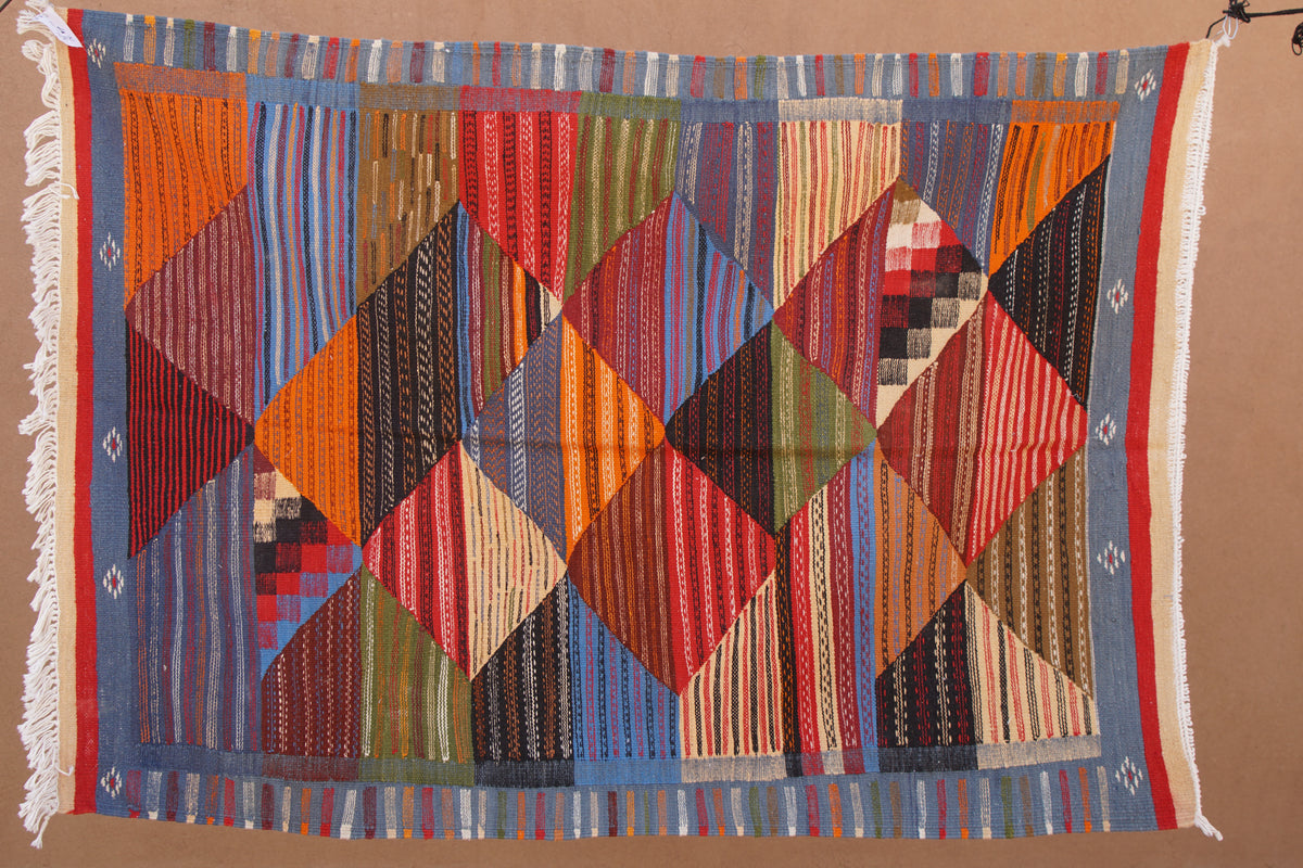 HANDMADE MOROCCAN PICASO RUNNER RUG