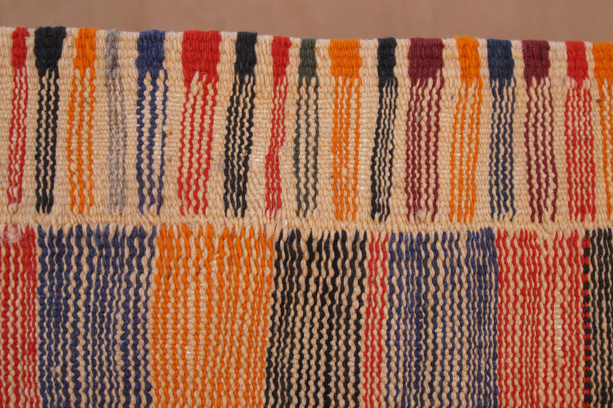 HANDMADE MOROCCAN BERBER PICASO FLATWEAVE RUG