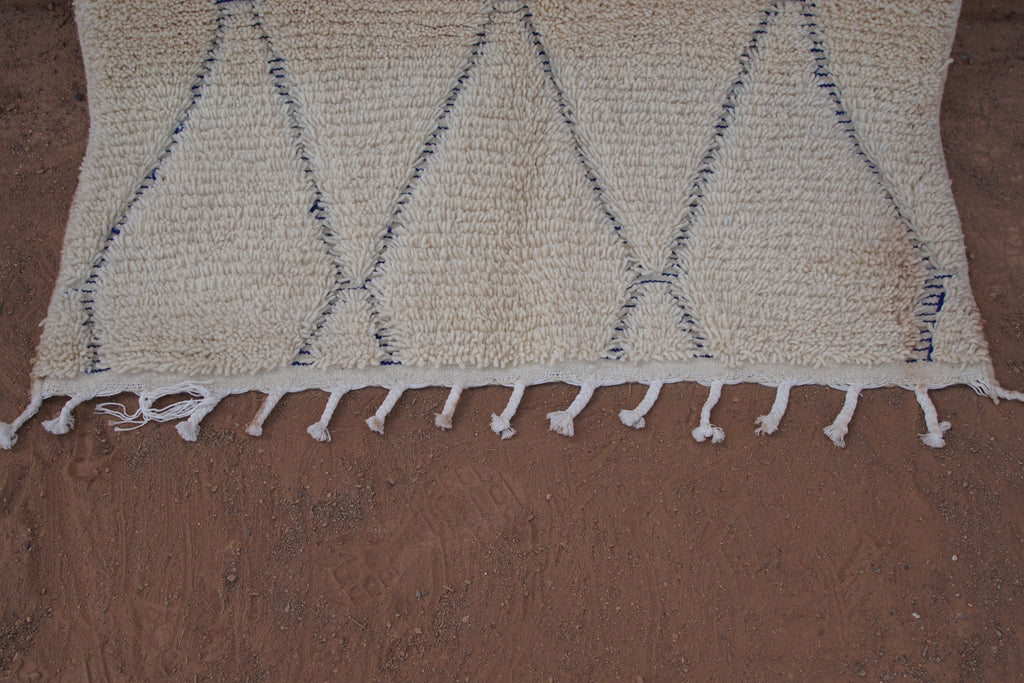 BENI OURAIN RUG - MOROCCAN DIAMOND PATTERN WOOL BERBER CARPET