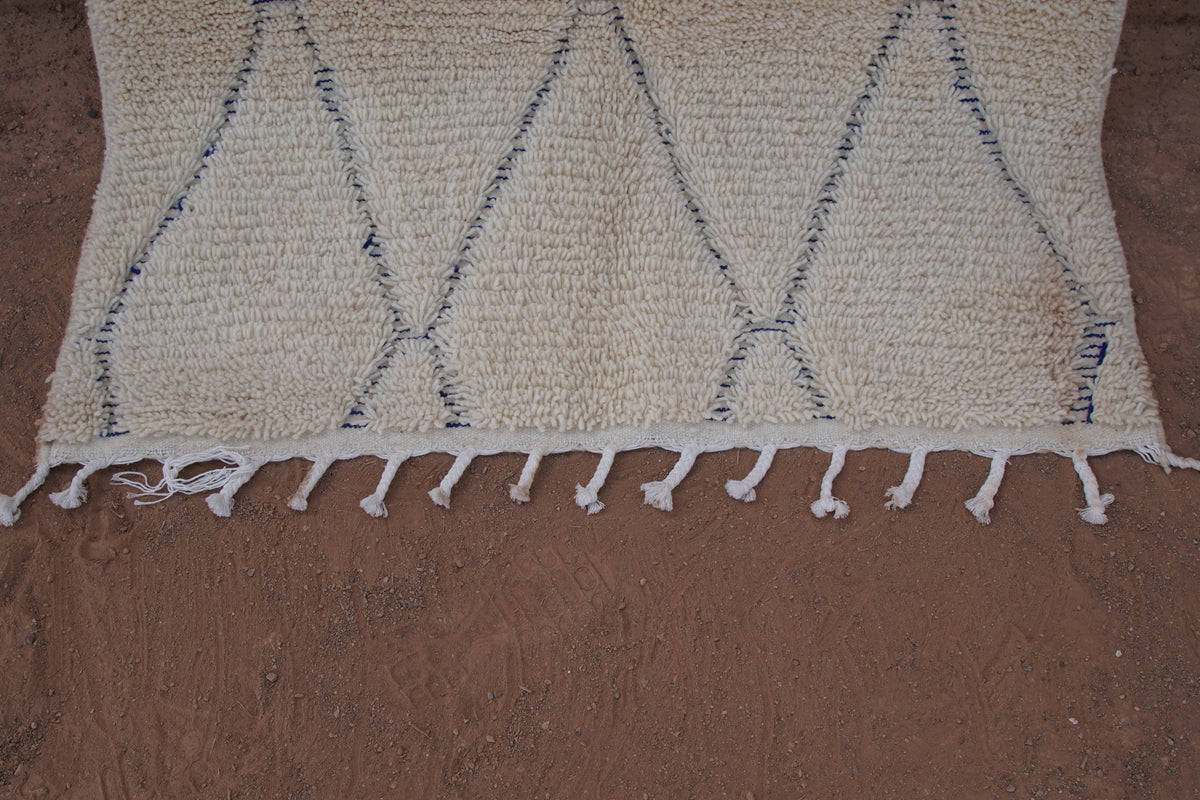 BENI OURAIN RUG - MOROCCAN DIAMOND PATTERN WOOL BERBER CARPET