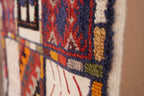 MOSAIC BERBER PICASSO RUG- HANDWOVEN TAZNAKHT WOOL CARPET