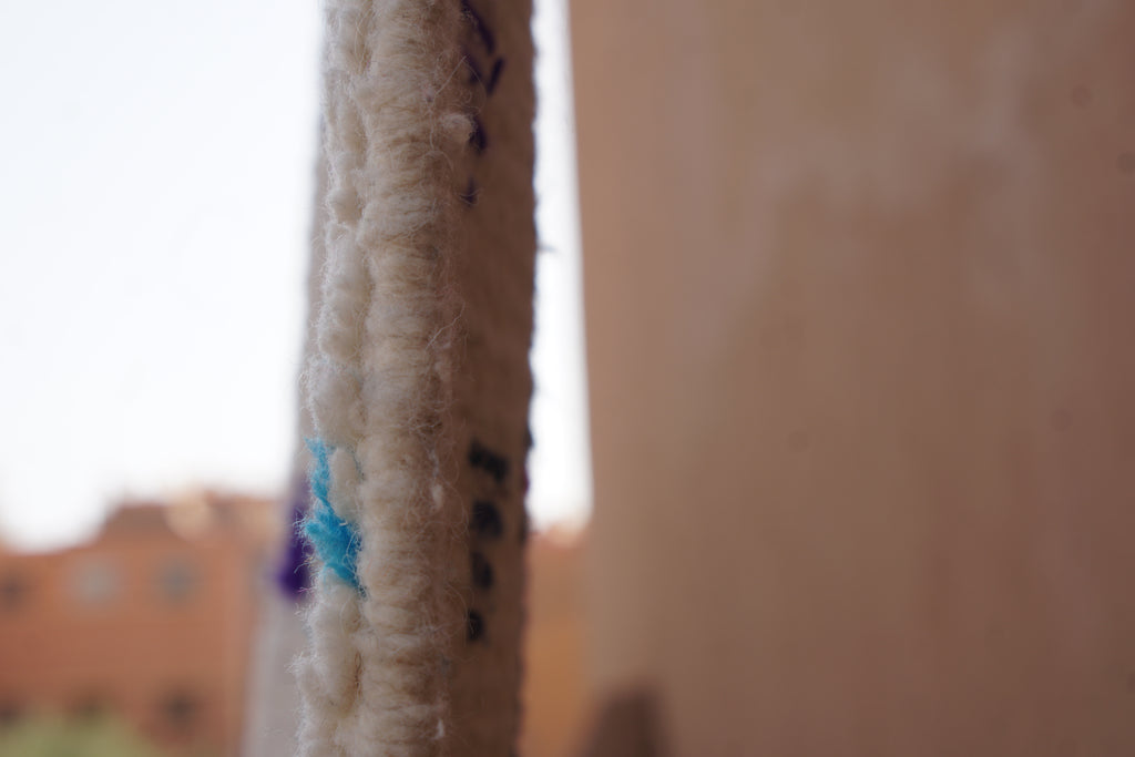 CONTEMPORARY BENI OURAIN RUG- MOROCCAN WOOL BERBER CARPET