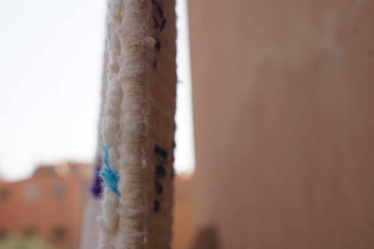 CONTEMPORARY BENI OURAIN RUG- MOROCCAN WOOL BERBER CARPET