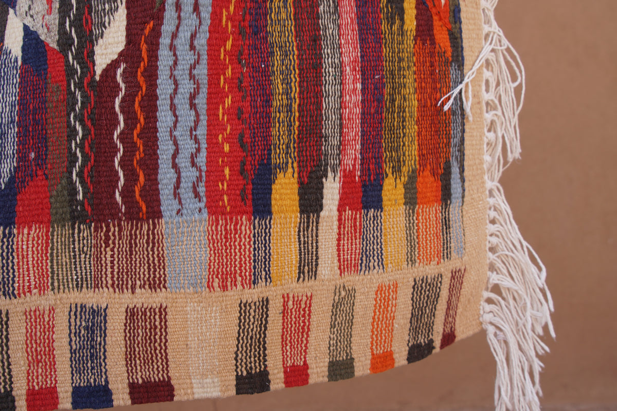 BERBER PICASO TAZNAKHT RUG - HANDWOVEN MOROCCAN FLAT WEAVE CARPET